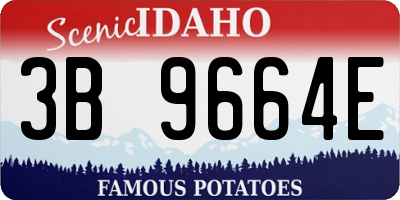 ID license plate 3B9664E