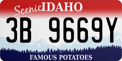 ID license plate 3B9669Y