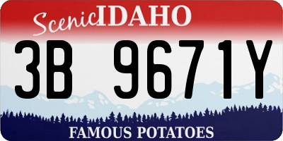 ID license plate 3B9671Y