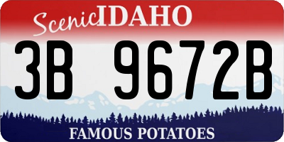 ID license plate 3B9672B