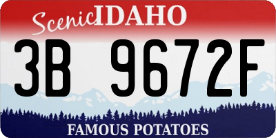 ID license plate 3B9672F
