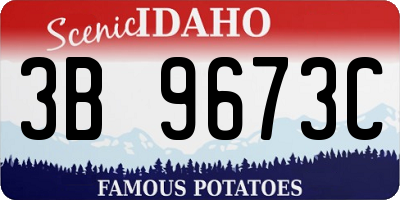 ID license plate 3B9673C