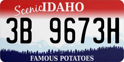 ID license plate 3B9673H