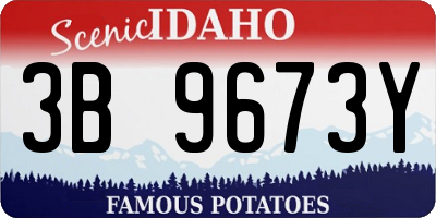 ID license plate 3B9673Y