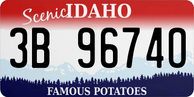 ID license plate 3B9674O