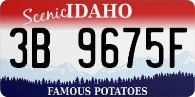 ID license plate 3B9675F