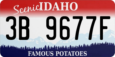 ID license plate 3B9677F