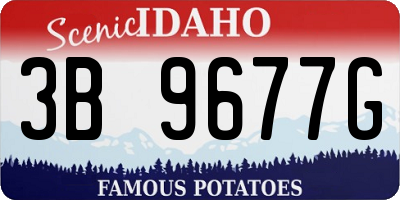 ID license plate 3B9677G