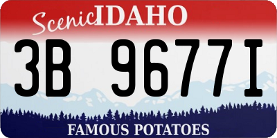ID license plate 3B9677I