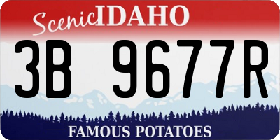 ID license plate 3B9677R