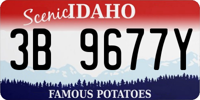 ID license plate 3B9677Y