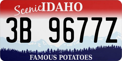ID license plate 3B9677Z