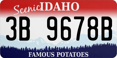 ID license plate 3B9678B