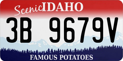 ID license plate 3B9679V