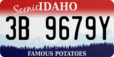 ID license plate 3B9679Y