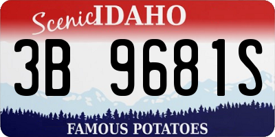 ID license plate 3B9681S