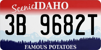 ID license plate 3B9682T