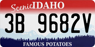 ID license plate 3B9682V