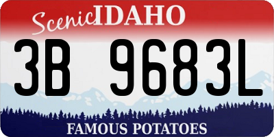 ID license plate 3B9683L