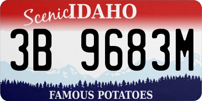 ID license plate 3B9683M