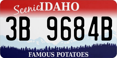 ID license plate 3B9684B