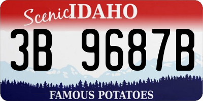 ID license plate 3B9687B