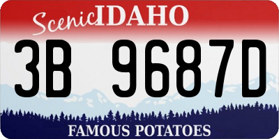 ID license plate 3B9687D
