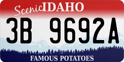 ID license plate 3B9692A