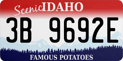 ID license plate 3B9692E