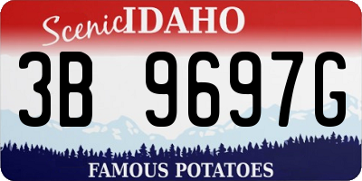 ID license plate 3B9697G