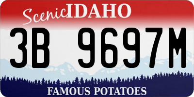 ID license plate 3B9697M