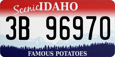 ID license plate 3B9697O