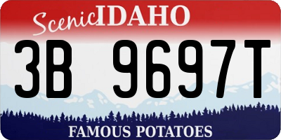 ID license plate 3B9697T