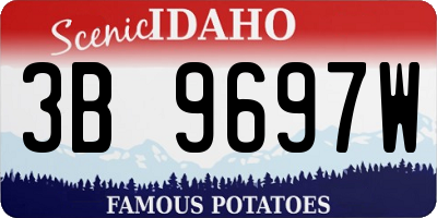 ID license plate 3B9697W