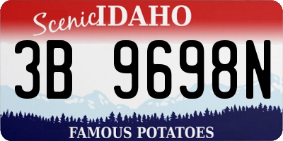 ID license plate 3B9698N