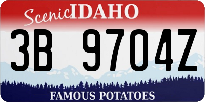 ID license plate 3B9704Z