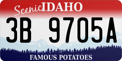 ID license plate 3B9705A