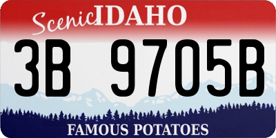 ID license plate 3B9705B