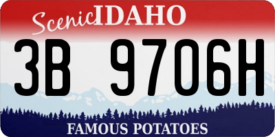 ID license plate 3B9706H