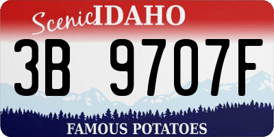ID license plate 3B9707F
