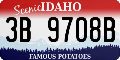 ID license plate 3B9708B