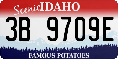 ID license plate 3B9709E