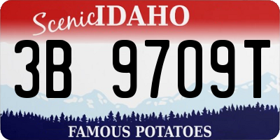 ID license plate 3B9709T