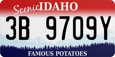 ID license plate 3B9709Y