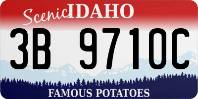 ID license plate 3B9710C