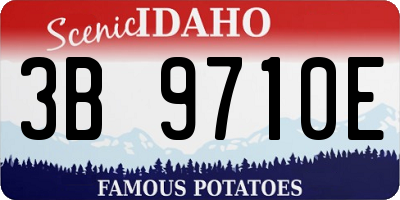 ID license plate 3B9710E