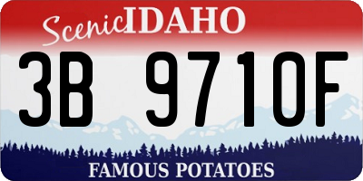 ID license plate 3B9710F