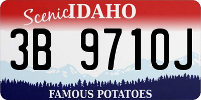 ID license plate 3B9710J