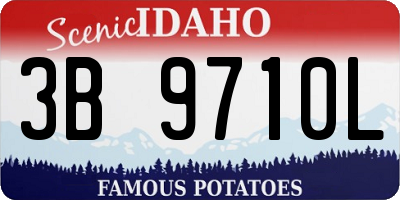 ID license plate 3B9710L