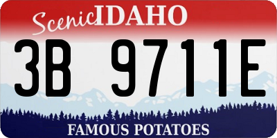 ID license plate 3B9711E